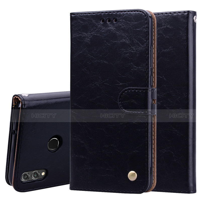 Coque Portefeuille Livre Cuir Etui Clapet L06 pour Huawei Honor 8X Noir Plus