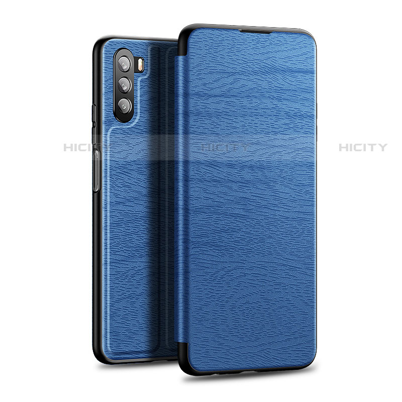 Coque Portefeuille Livre Cuir Etui Clapet L06 pour Huawei Mate 40 Lite 5G Bleu Plus