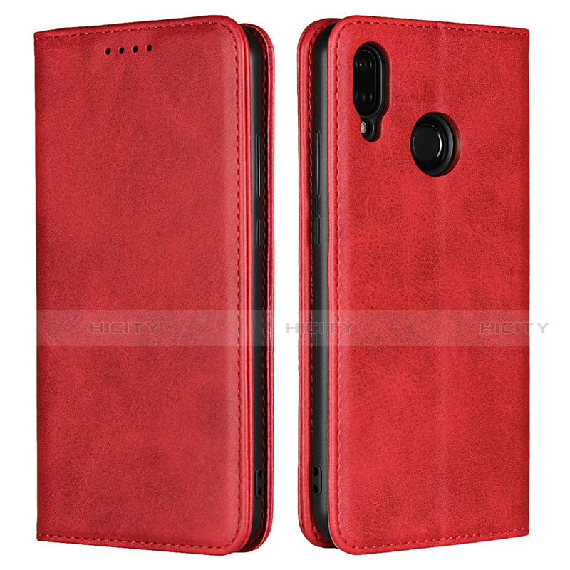 Coque Portefeuille Livre Cuir Etui Clapet L06 pour Huawei Nova 3e Rouge Plus
