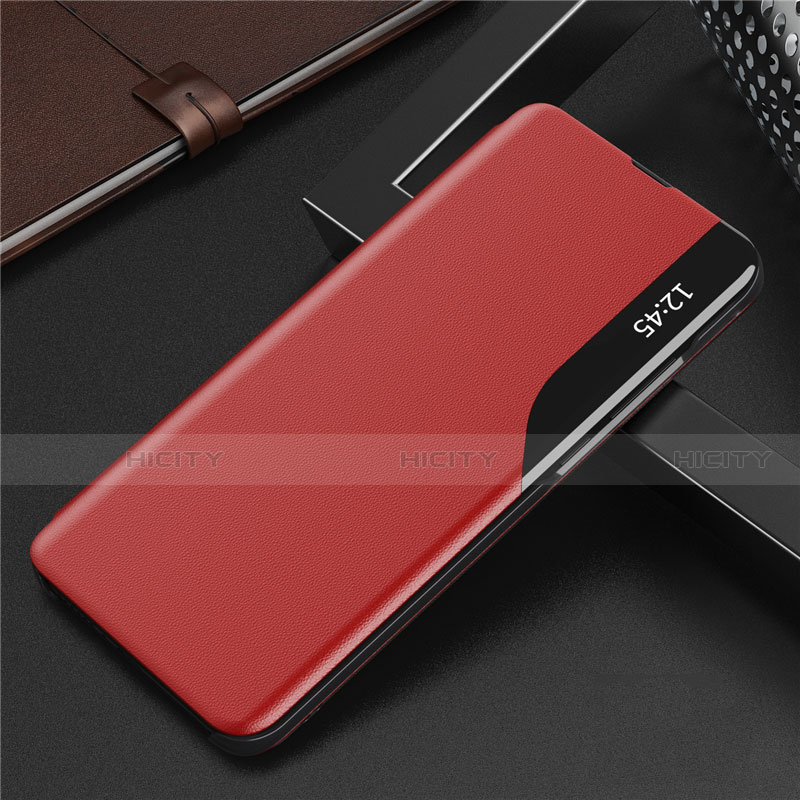 Coque Portefeuille Livre Cuir Etui Clapet L06 pour Huawei P Smart (2021) Rouge Plus