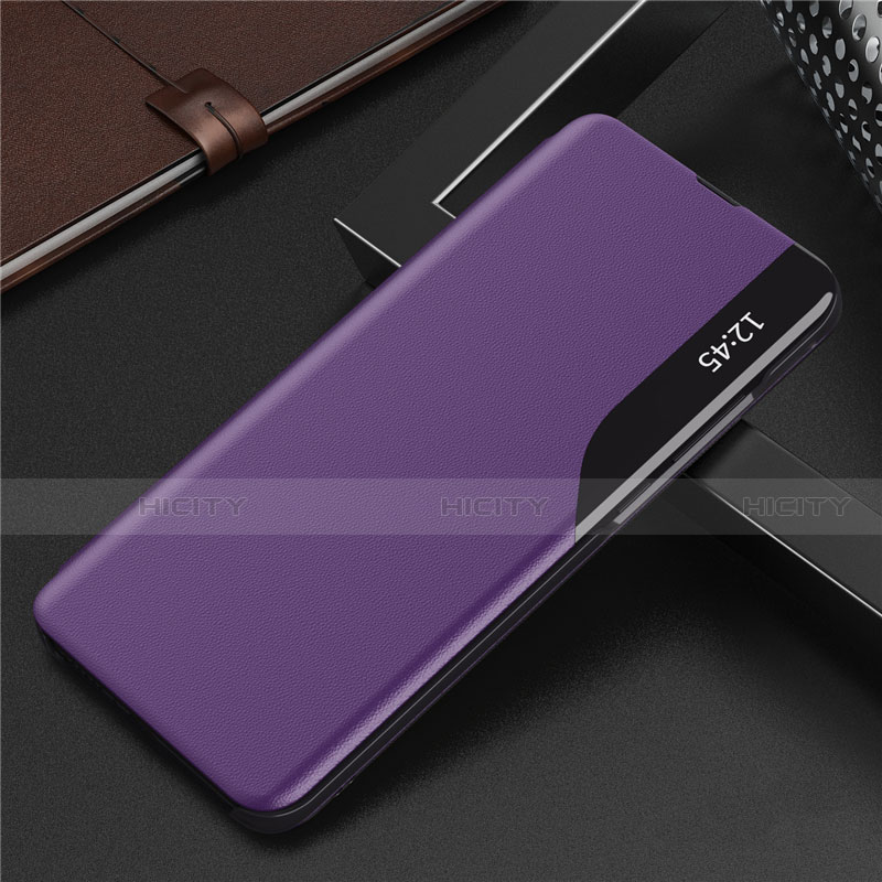 Coque Portefeuille Livre Cuir Etui Clapet L06 pour Huawei P Smart (2021) Violet Plus