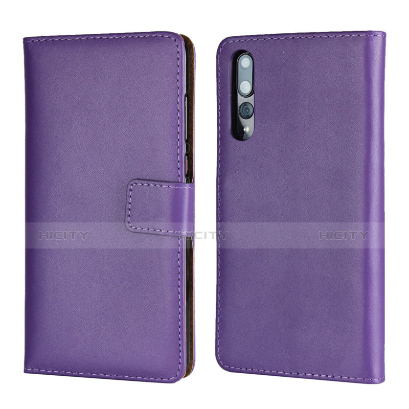 Coque Portefeuille Livre Cuir Etui Clapet L06 pour Huawei P20 Pro Violet Plus