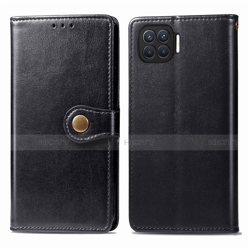 Coque Portefeuille Livre Cuir Etui Clapet L06 pour Oppo A93 Noir Plus