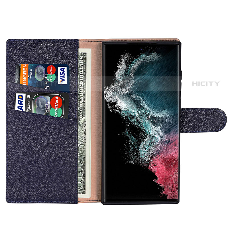 Coque Portefeuille Livre Cuir Etui Clapet L06 pour Samsung Galaxy S21 Ultra 5G Plus