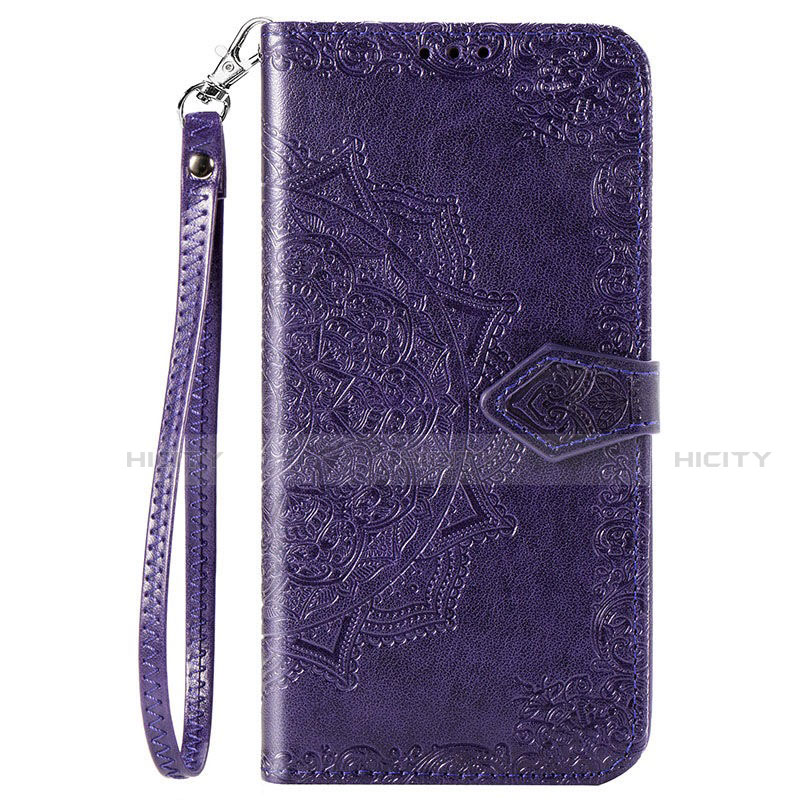 Coque Portefeuille Livre Cuir Etui Clapet L06 pour Vivo V20 Pro 5G Violet Plus