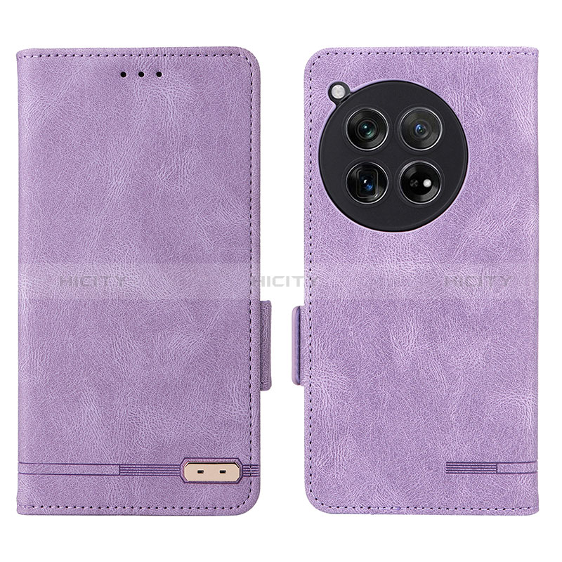 Coque Portefeuille Livre Cuir Etui Clapet L06Z pour OnePlus Ace 3 5G Violet Plus
