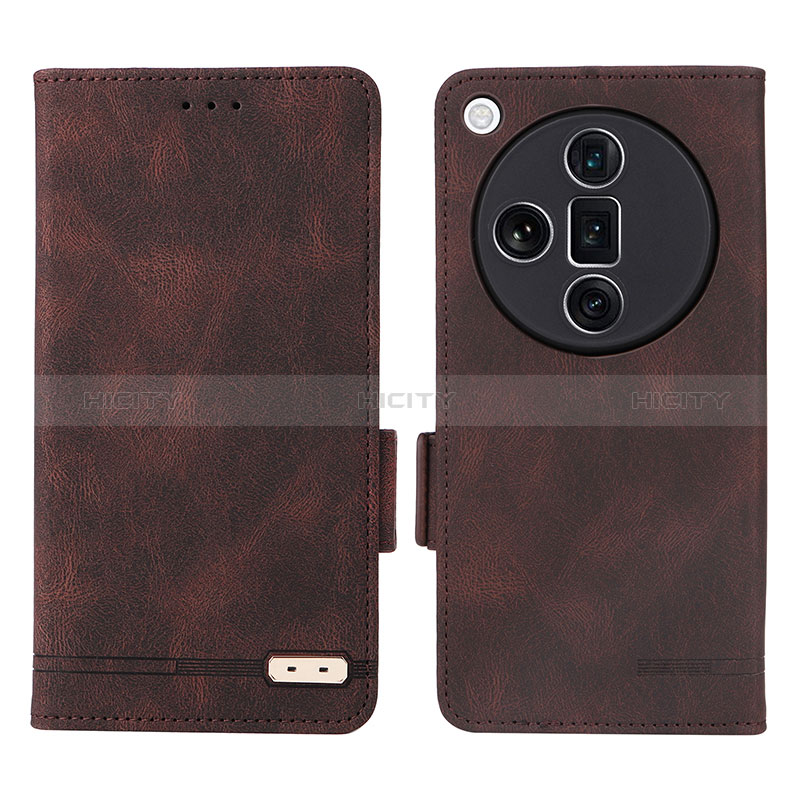 Coque Portefeuille Livre Cuir Etui Clapet L06Z pour Oppo Find X7 Ultra 5G Marron Plus