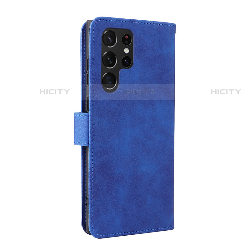 Coque Portefeuille Livre Cuir Etui Clapet L06Z pour Samsung Galaxy S21 Ultra 5G Bleu Plus