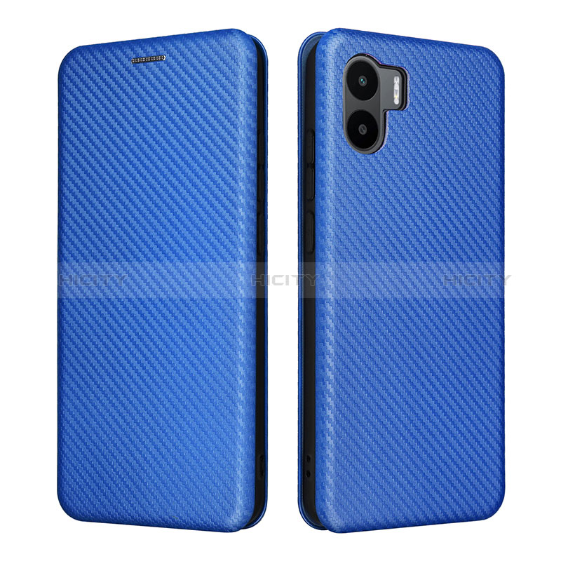 Coque Portefeuille Livre Cuir Etui Clapet L06Z pour Xiaomi Redmi A2 Bleu Plus