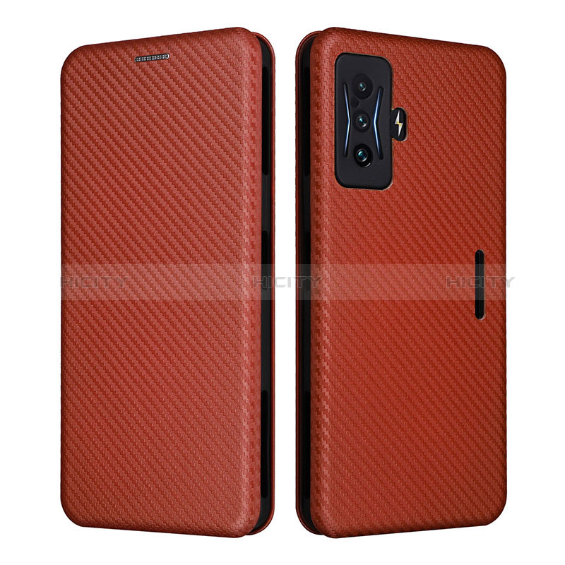 Coque Portefeuille Livre Cuir Etui Clapet L06Z pour Xiaomi Redmi K50 Gaming 5G Marron Plus