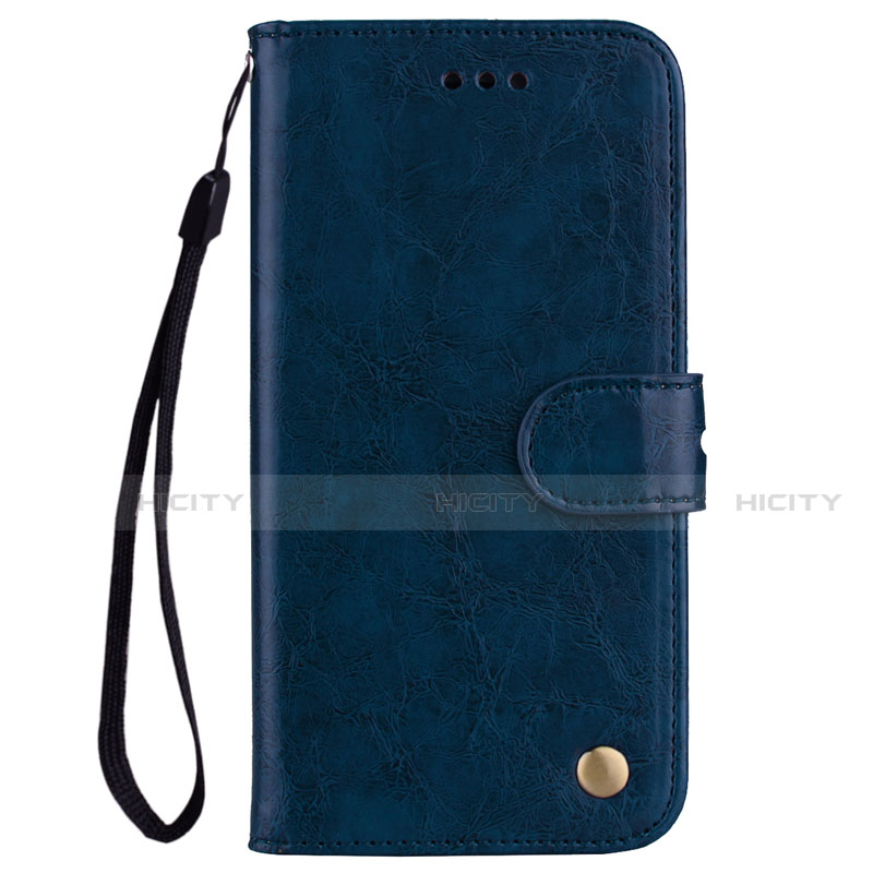 Coque Portefeuille Livre Cuir Etui Clapet L07 pour Huawei Nova 3e Bleu Plus