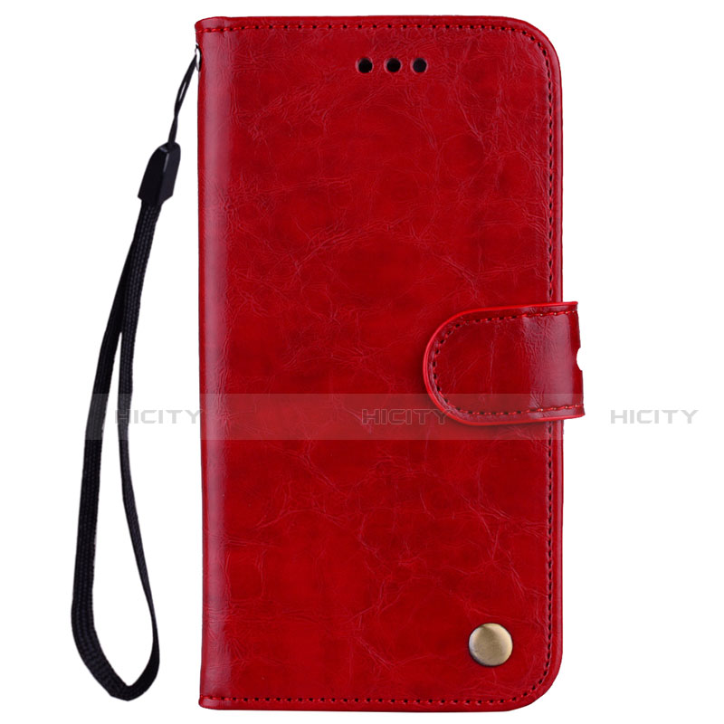 Coque Portefeuille Livre Cuir Etui Clapet L07 pour Huawei Nova 3e Rouge Plus