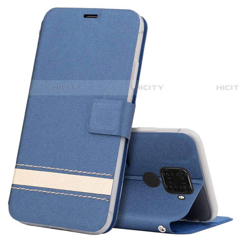 Coque Portefeuille Livre Cuir Etui Clapet L07 pour Huawei Nova 5i Pro Bleu Plus