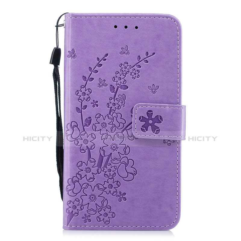 Coque Portefeuille Livre Cuir Etui Clapet L07 pour Huawei P30 Violet Plus