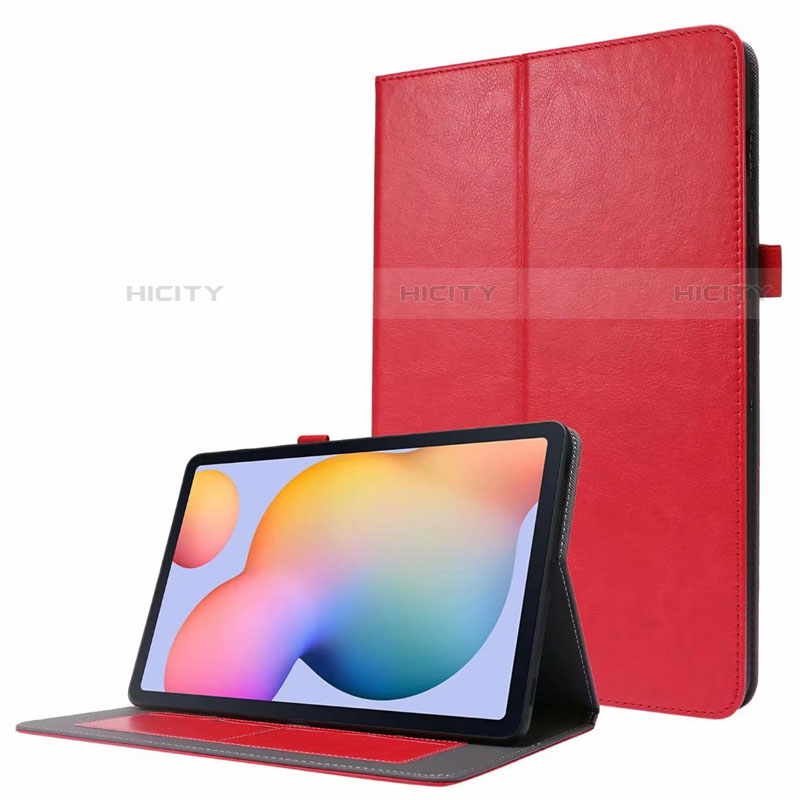 Coque Portefeuille Livre Cuir Etui Clapet L07 pour Samsung Galaxy Tab S7 11 Wi-Fi SM-T870 Rouge Plus