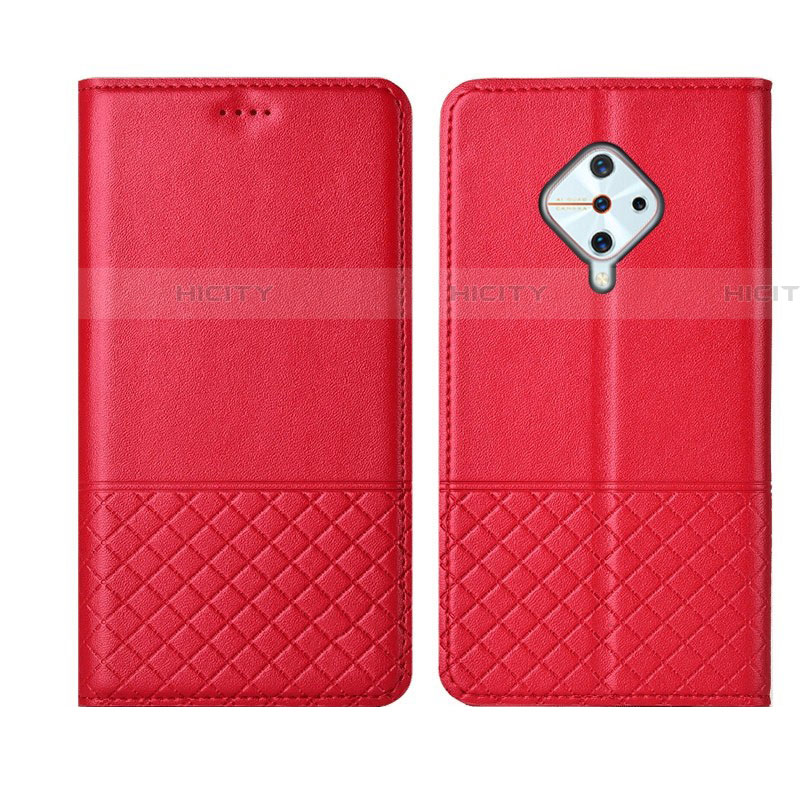 Coque Portefeuille Livre Cuir Etui Clapet L07 pour Vivo X50 Lite Rouge Plus