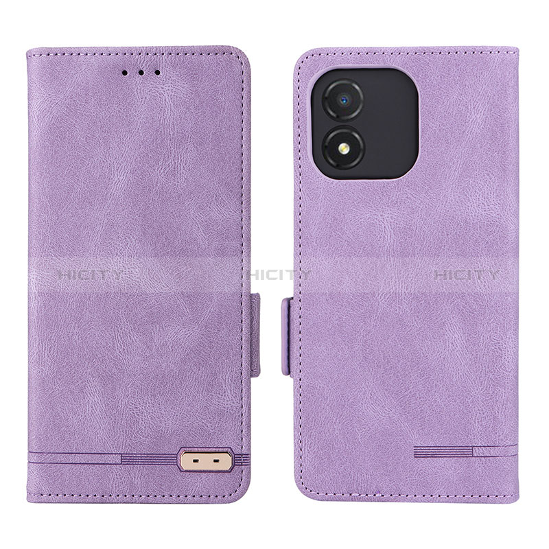 Coque Portefeuille Livre Cuir Etui Clapet L07Z pour Huawei Honor X5 Violet Plus