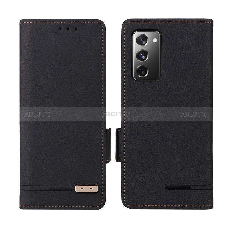 Coque Portefeuille Livre Cuir Etui Clapet L07Z pour Samsung Galaxy Z Fold2 5G Noir Plus