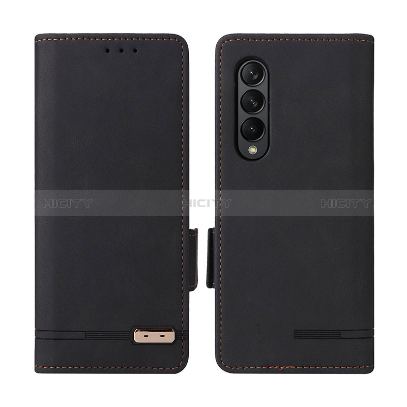 Coque Portefeuille Livre Cuir Etui Clapet L07Z pour Samsung Galaxy Z Fold3 5G Noir Plus