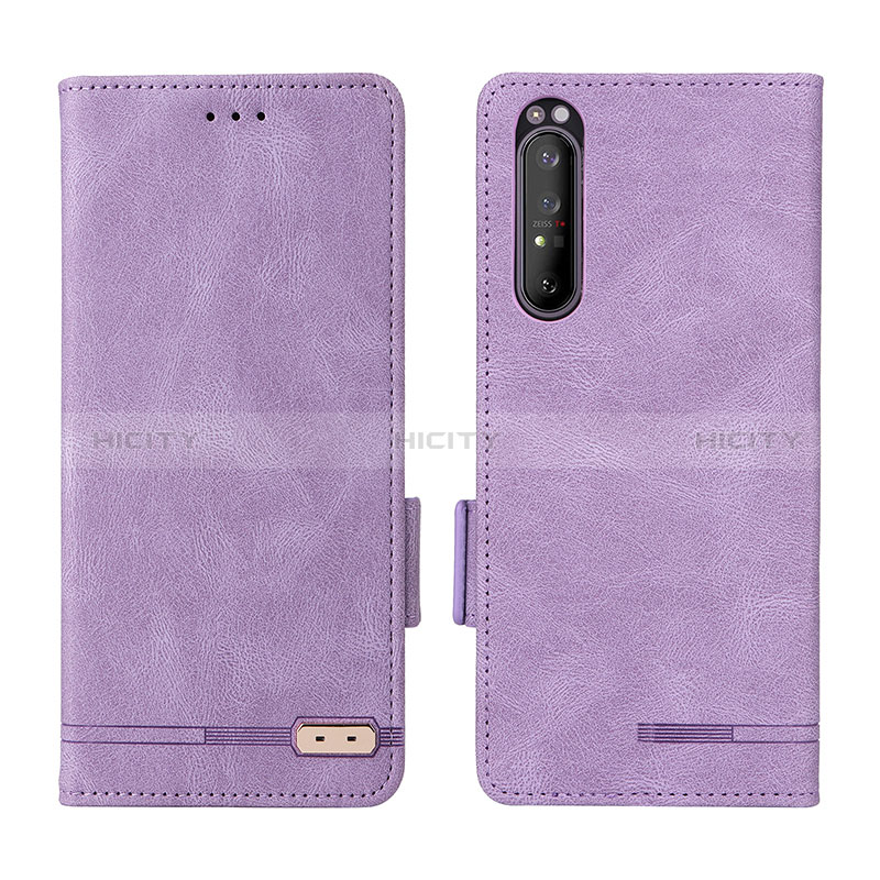 Coque Portefeuille Livre Cuir Etui Clapet L07Z pour Sony Xperia 1 II Violet Plus