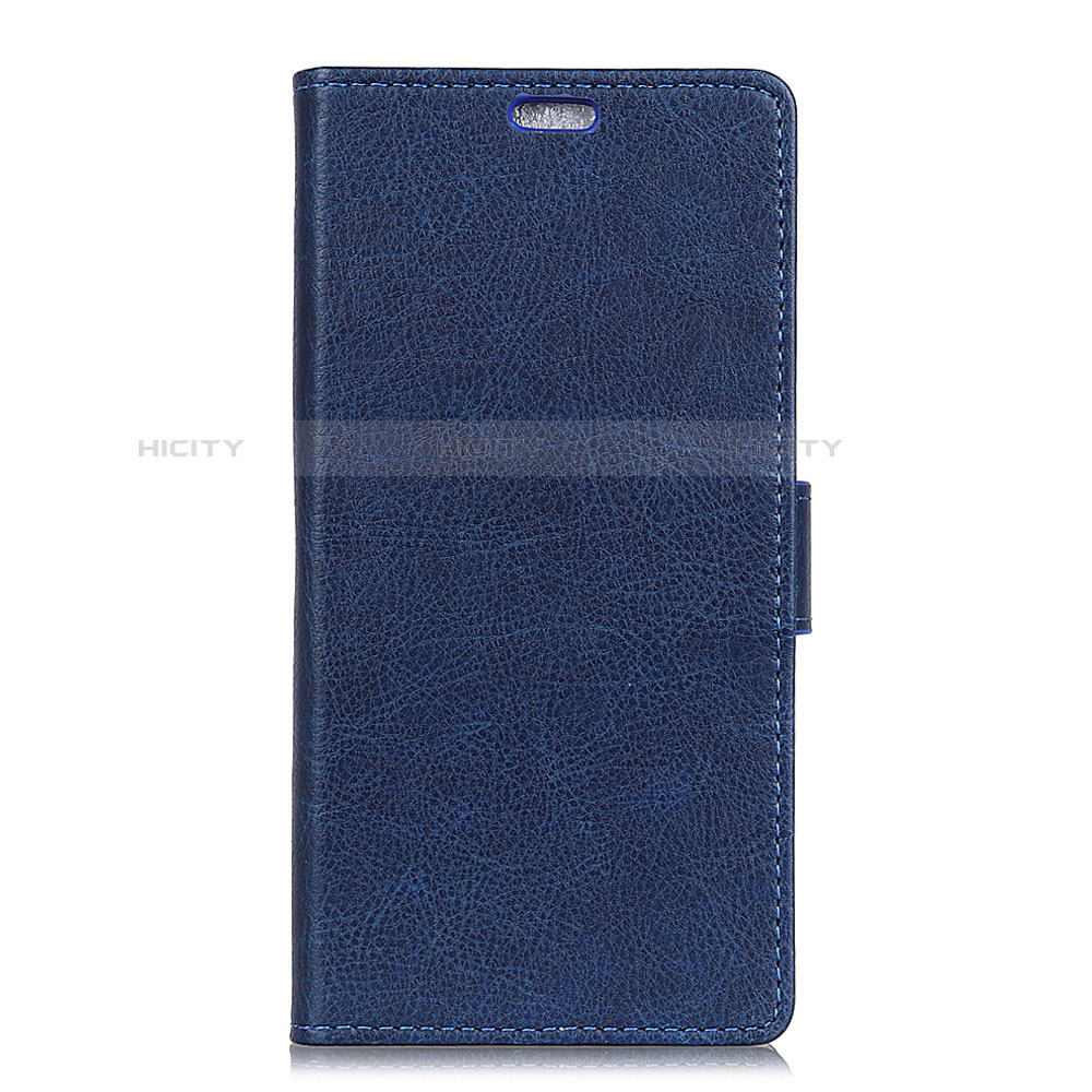 Coque Portefeuille Livre Cuir Etui Clapet L08 pour Asus Zenfone 5 ZS620KL Bleu Plus