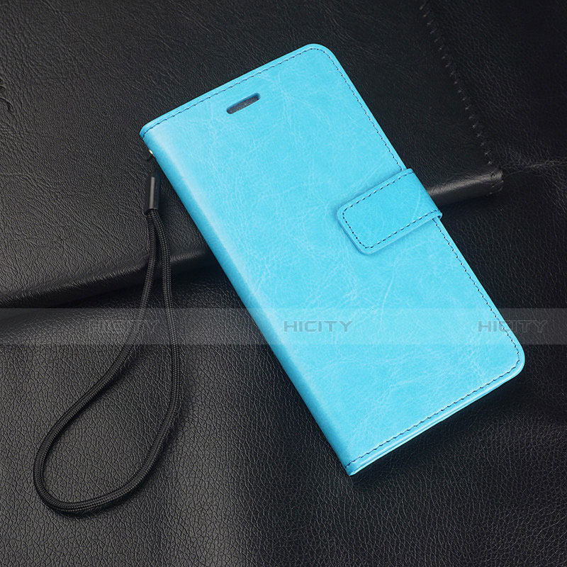 Coque Portefeuille Livre Cuir Etui Clapet L08 pour Huawei Mate 20 Lite Bleu Ciel Plus