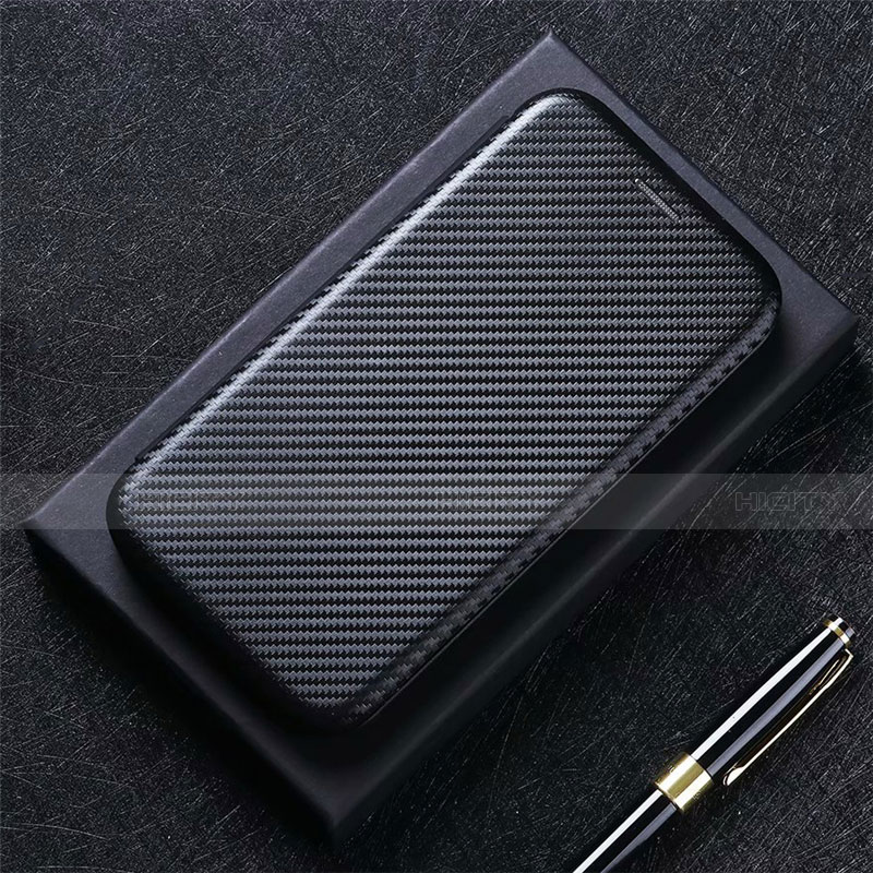 Coque Portefeuille Livre Cuir Etui Clapet L08 pour Huawei Y7a Noir Plus