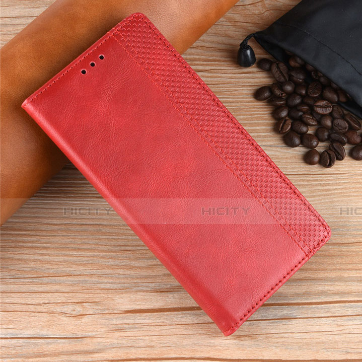 Coque Portefeuille Livre Cuir Etui Clapet L08 pour Samsung Galaxy M21s Rouge Plus