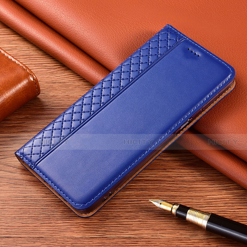 Coque Portefeuille Livre Cuir Etui Clapet L08 pour Xiaomi Poco X3 Pro Bleu Plus