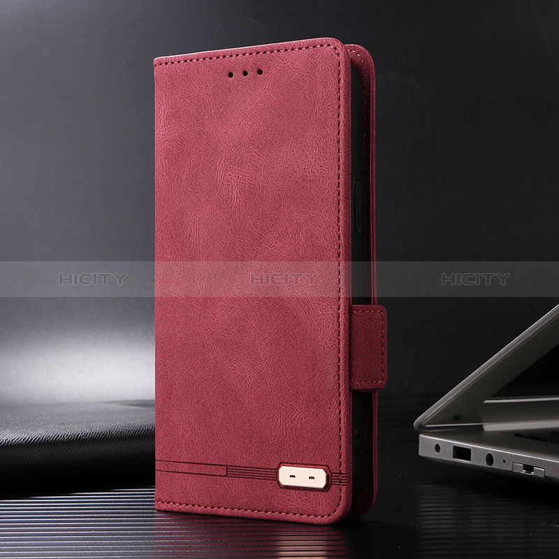 Coque Portefeuille Livre Cuir Etui Clapet L08Z pour Xiaomi Poco X3 NFC Rouge Plus