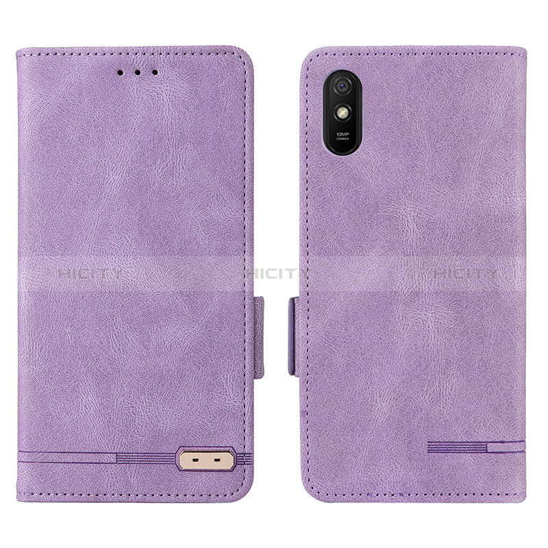 Coque Portefeuille Livre Cuir Etui Clapet L08Z pour Xiaomi Redmi 9A Violet Plus