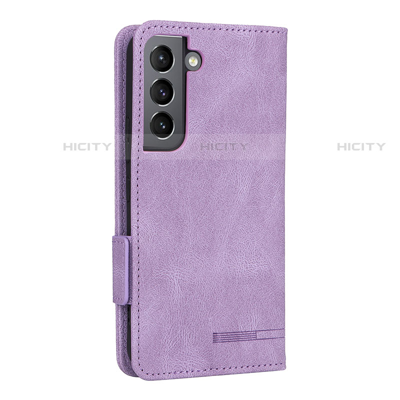 Coque Portefeuille Livre Cuir Etui Clapet L09Z pour Samsung Galaxy S21 Plus 5G Violet Plus