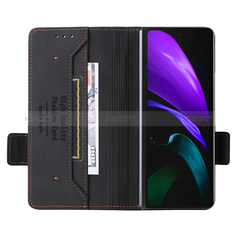 Coque Portefeuille Livre Cuir Etui Clapet L09Z pour Samsung Galaxy Z Fold2 5G Plus