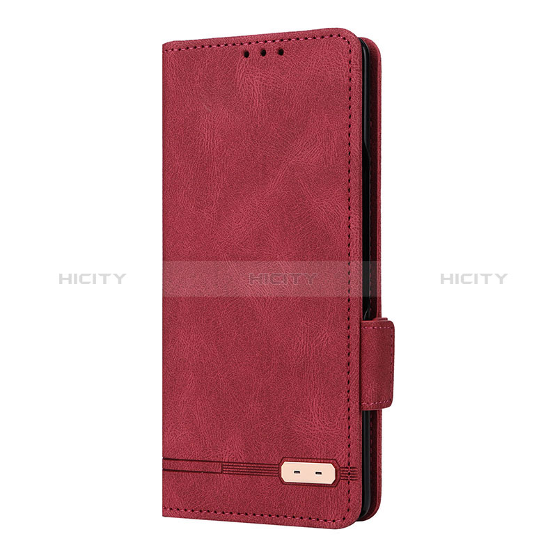 Coque Portefeuille Livre Cuir Etui Clapet L09Z pour Samsung Galaxy Z Fold2 5G Rouge Plus