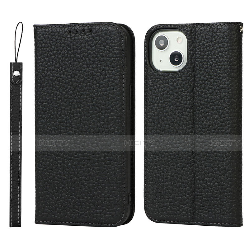 Coque Portefeuille Livre Cuir Etui Clapet L10 pour Apple iPhone 13 Mini Noir Plus