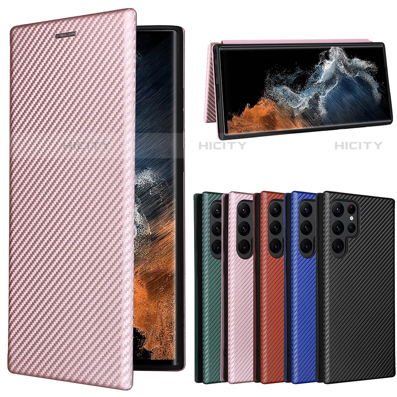 Coque Portefeuille Livre Cuir Etui Clapet L12Z pour Samsung Galaxy S21 Ultra 5G Plus