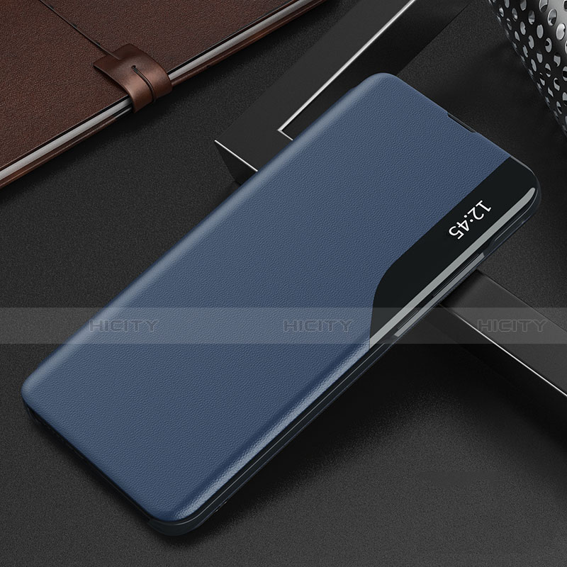 Coque Portefeuille Livre Cuir Etui Clapet L15 pour Xiaomi Mi 10T 5G Bleu Plus