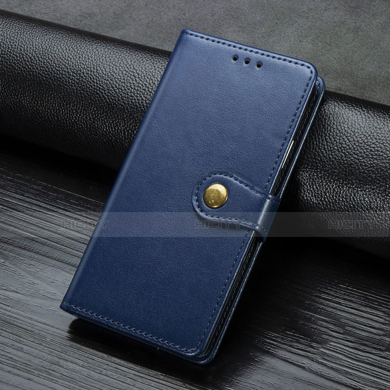 Coque Portefeuille Livre Cuir Etui Clapet L16 pour Huawei P40 Lite E Bleu Plus