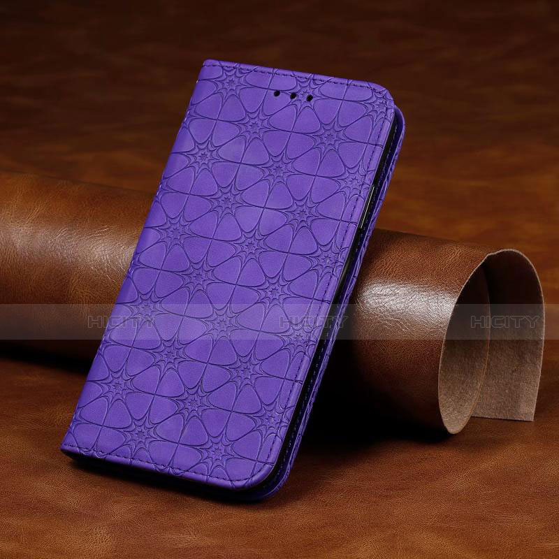 Coque Portefeuille Livre Cuir Etui Clapet L17 pour Huawei Honor 9C Violet Plus
