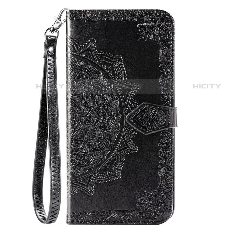 Coque Portefeuille Livre Cuir Etui Clapet L18 pour Huawei Y7p Noir Plus