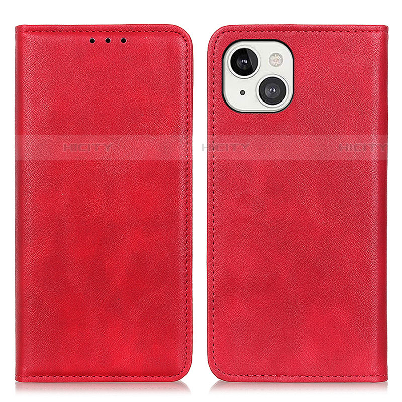 Coque Portefeuille Livre Cuir Etui Clapet L26 pour Apple iPhone 14 Rouge Plus