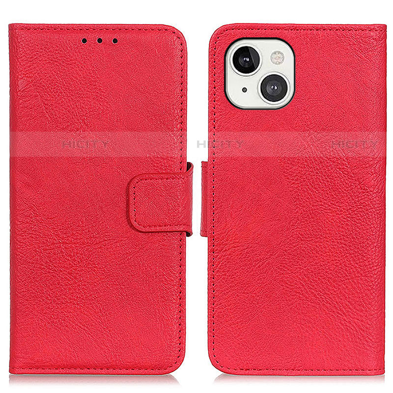 Coque Portefeuille Livre Cuir Etui Clapet L27 pour Apple iPhone 13 Mini Rouge Plus