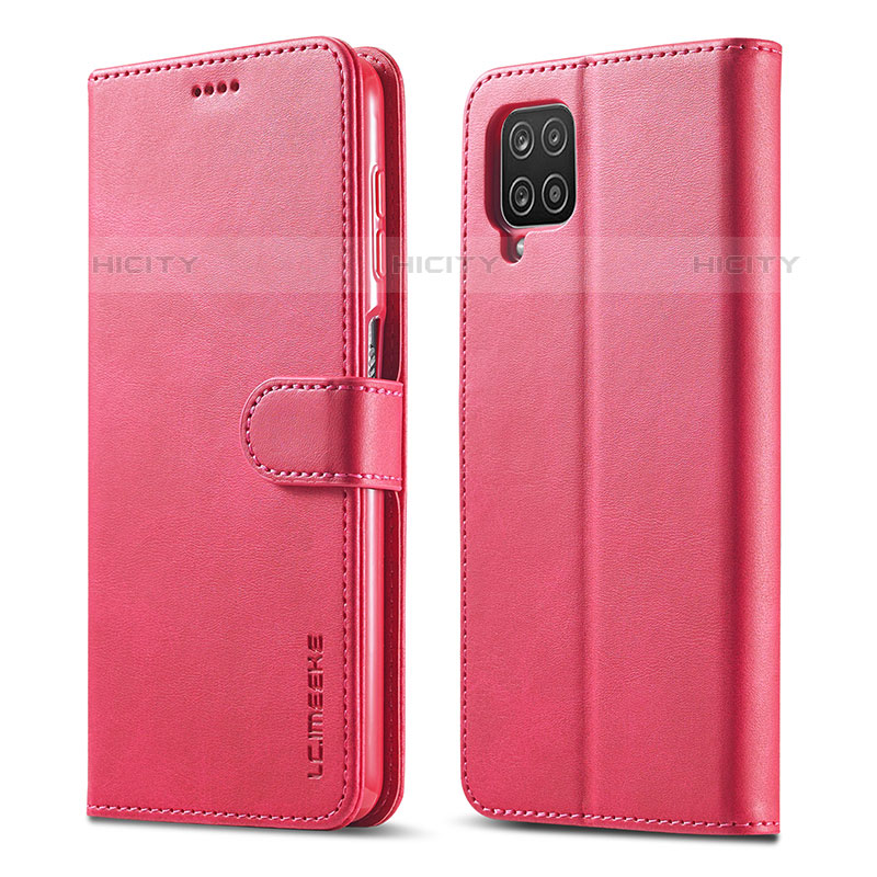 Coque Portefeuille Livre Cuir Etui Clapet LC1 pour Samsung Galaxy M33 5G Rose Rouge Plus