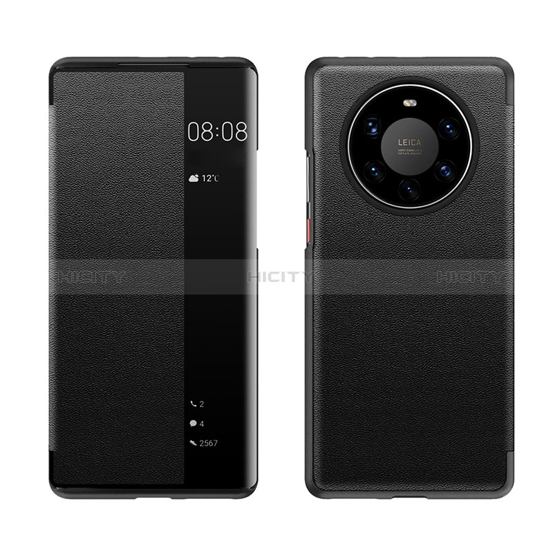 Coque Portefeuille Livre Cuir Etui Clapet LF1 pour Huawei Mate 40 Pro+ Plus Noir Plus