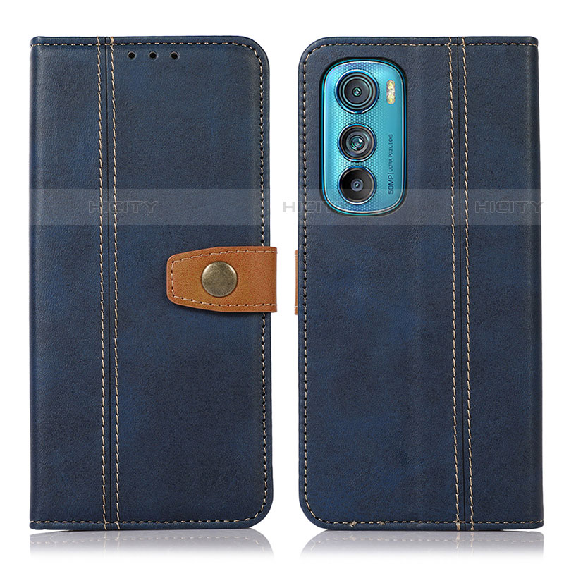 Coque Portefeuille Livre Cuir Etui Clapet M01L pour Motorola Moto Edge 30 5G Bleu Plus