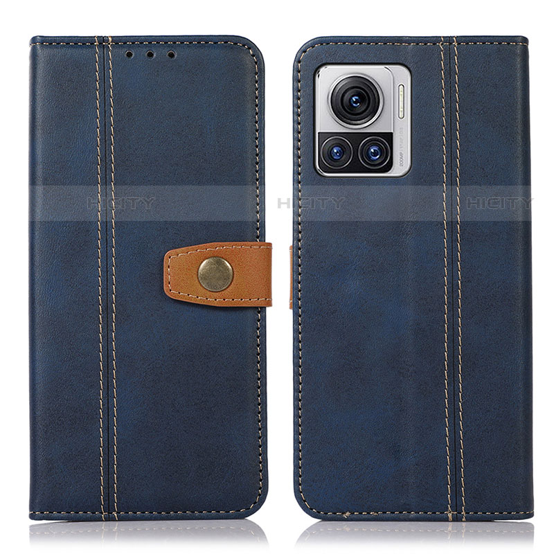 Coque Portefeuille Livre Cuir Etui Clapet M01L pour Motorola Moto Edge 30 Ultra 5G Bleu Plus