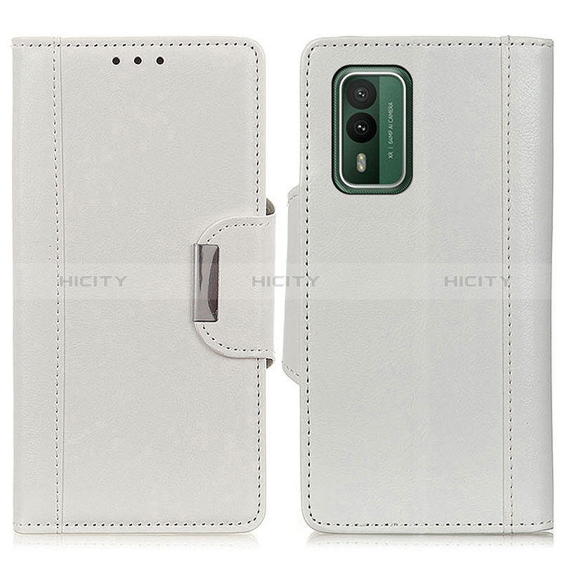 Coque Portefeuille Livre Cuir Etui Clapet M01L pour Nokia XR21 Blanc Plus