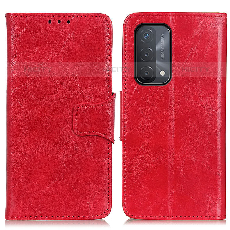 Coque Portefeuille Livre Cuir Etui Clapet M02L pour OnePlus Nord N200 5G Rouge Plus