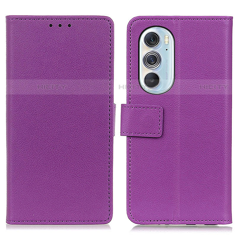 Coque Portefeuille Livre Cuir Etui Clapet M08L pour Motorola Moto Edge Plus (2022) 5G Violet Plus