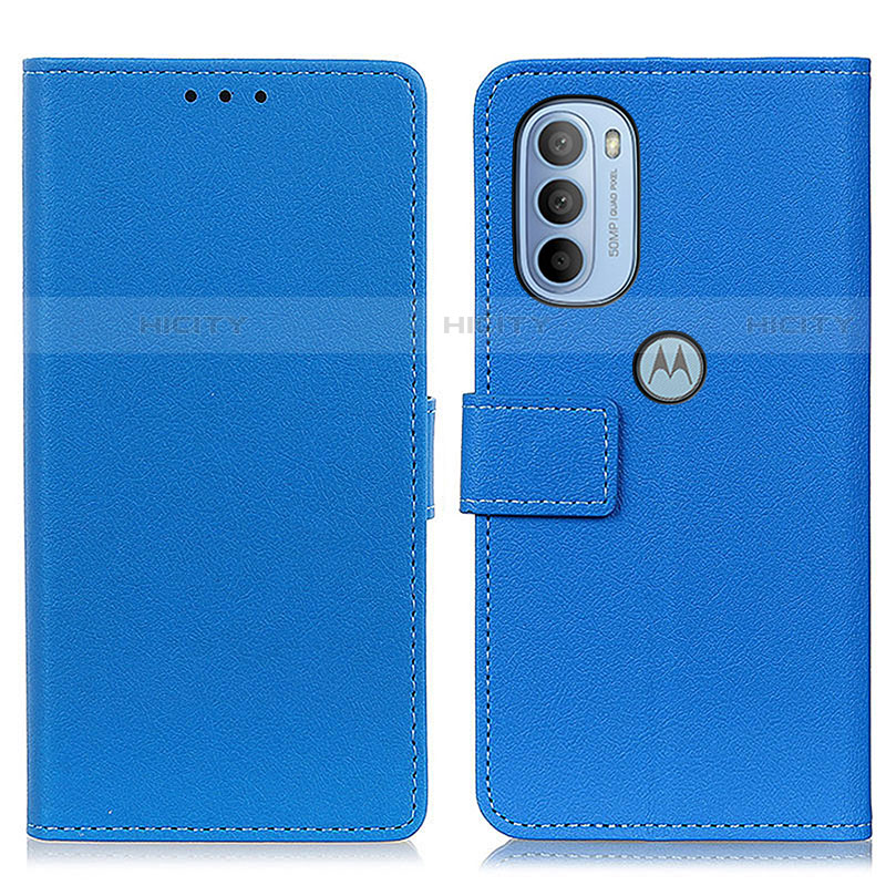 Coque Portefeuille Livre Cuir Etui Clapet M08L pour Motorola Moto G31 Bleu Plus